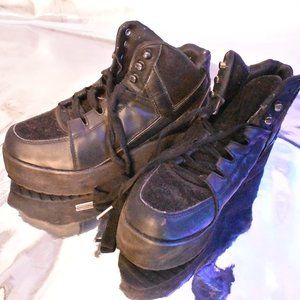 Authentic YRU Platform Sneakers Black Goth Punk Harajuku Kawaii Alternative